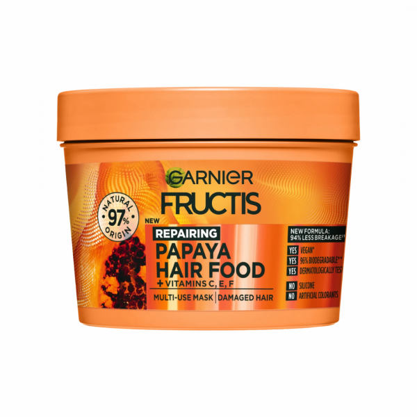Garnier Fructis – Papaya Hair Food masca regeneratoare 3 in 1 400 ml