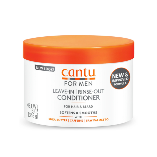 Cantu Men - Leave-In | Rinse-Out Conditioner, balsam cu si fara clatire pentru barba si par cret 368 g