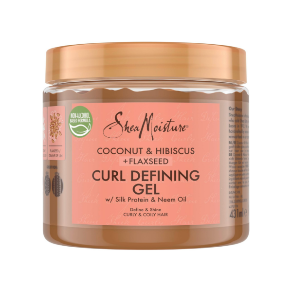 Shea Moisture - Gel pentru definirea buclelor cu extracte de cocos, hibiscus si seminte de in 426 g