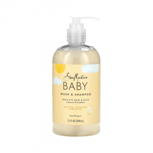 Shea Moisture Baby - Sampon si gel de dus hipoalergenic pentru bebelusi cu unt de Shea, musetel si ulei de argan 384 ml