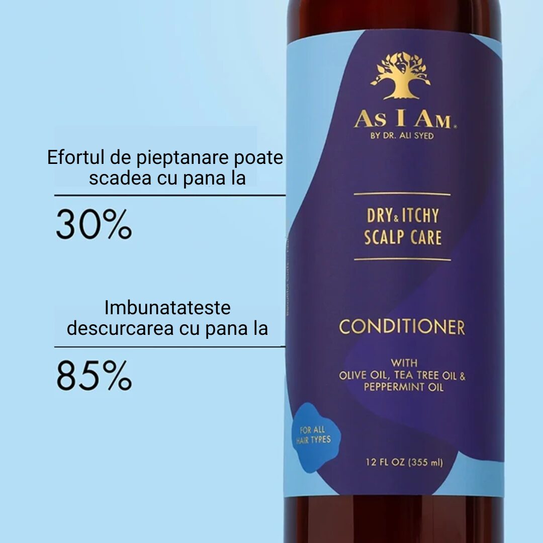 As I Am Dry & Itchy Scalp Care Conditioner, balsam antimatreata pentru par cret 355 ml - imagine 2