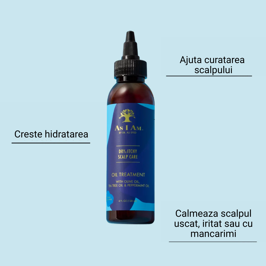 As I Am Dry & Itchy Scalp Care Oil Treatment, ulei tratament antimatreata pentru scalp 120 ml - imagine 2