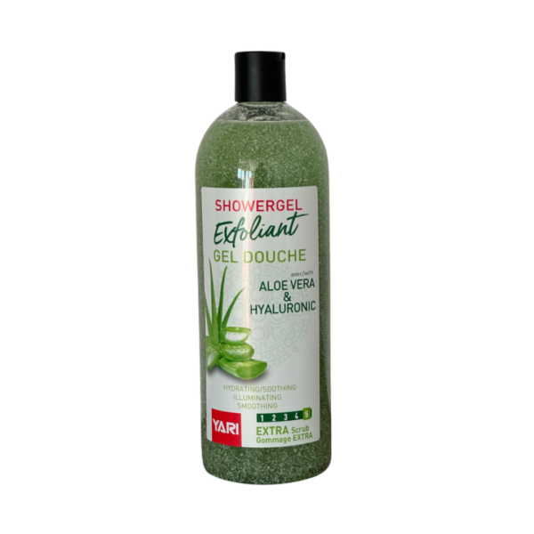 Yari – Gel de dus exfoliant cu Aloe Vera si acid hialuronic 1000 ml