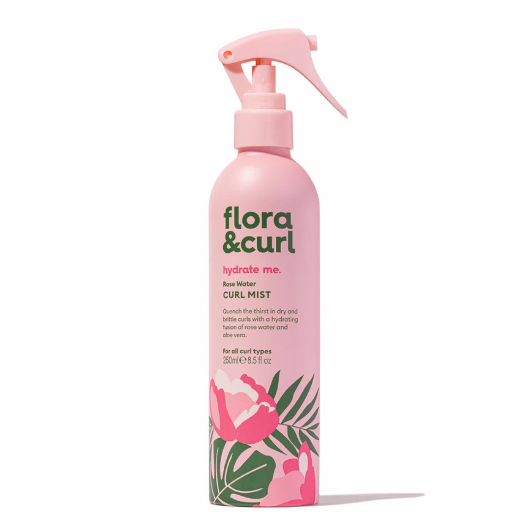 Flora & Curl Rose Water Curl Mist, spray hidratant pentru reactivarea buclelor 250 ml