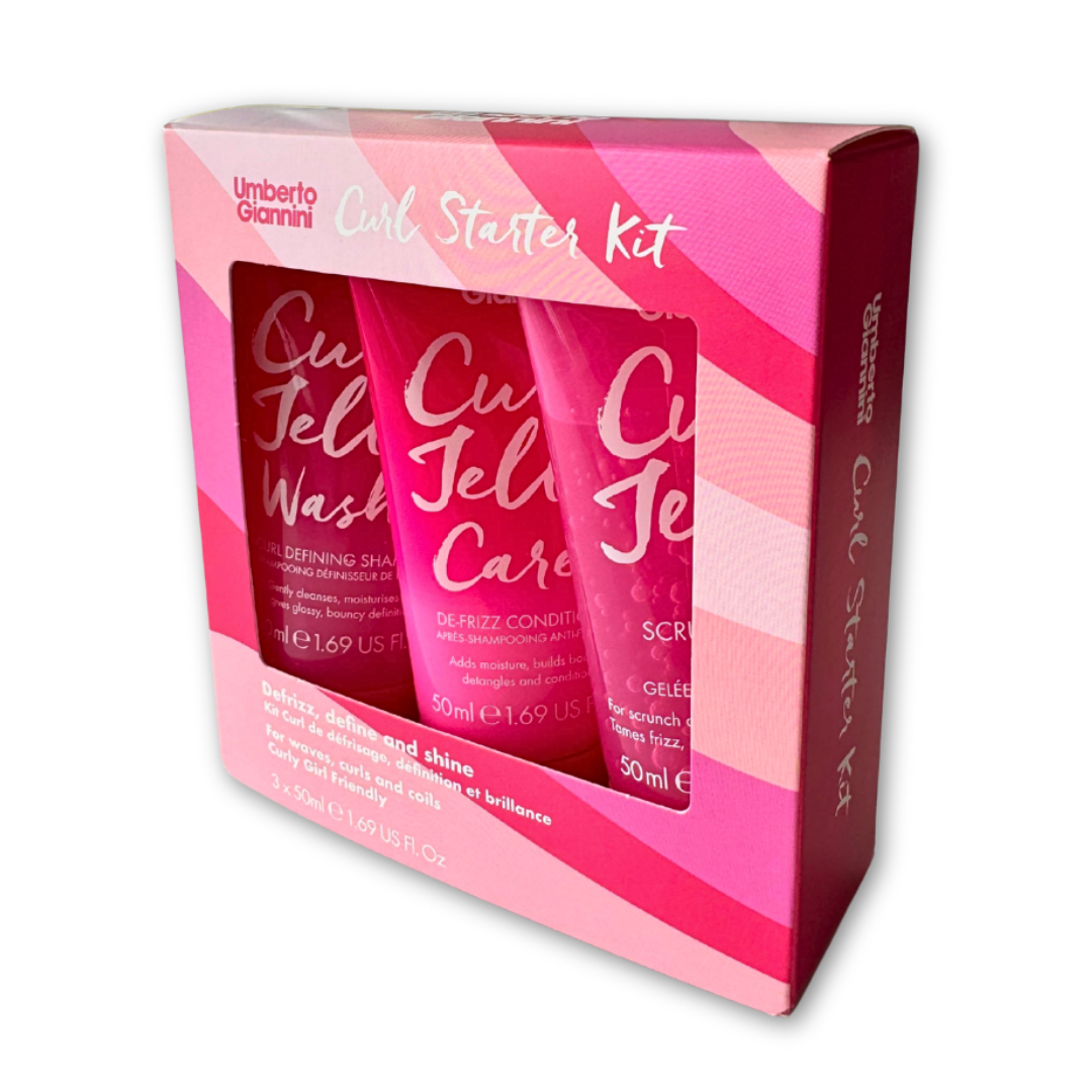 Umberto Giannini Curl Starter Kit, set de ingrijire si styling pentru par cret 50 ml / buc