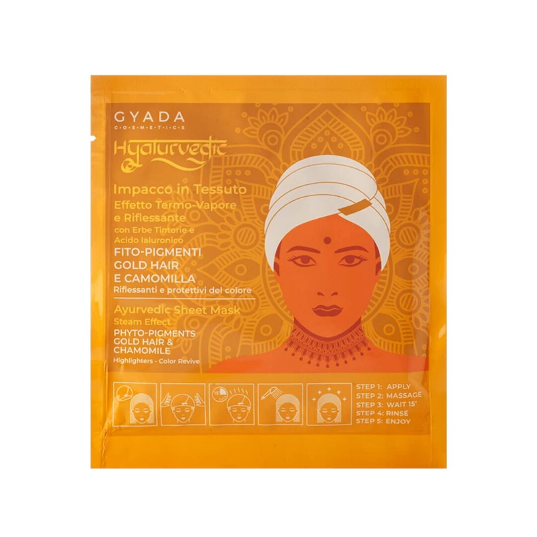 Gyada Ayurvedic Highlighting Mask with Cap, masca iluminatoare ayurvedica tip casca termica pentru par blond