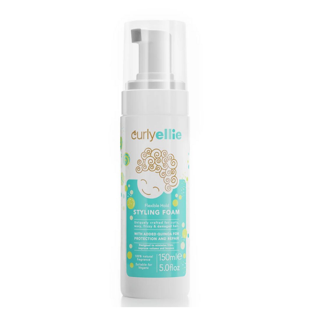CurlyEllie Flexible Hold Styling Foam, spuma pentru definire cu fixare flexibila par cret 150 ml