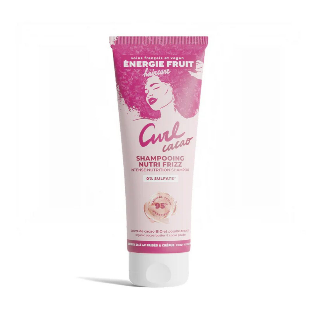 Energie Fruit Curl Cacao Intense Nutrition Shampoo, sampon hranitor fara sulfati pentru par cret 250 ml