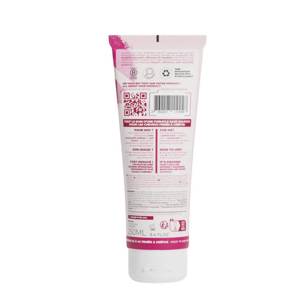 Energie Fruit Curl Cacao Intense Nutrition Shampoo, sampon hranitor fara sulfati pentru par cret 250 ml