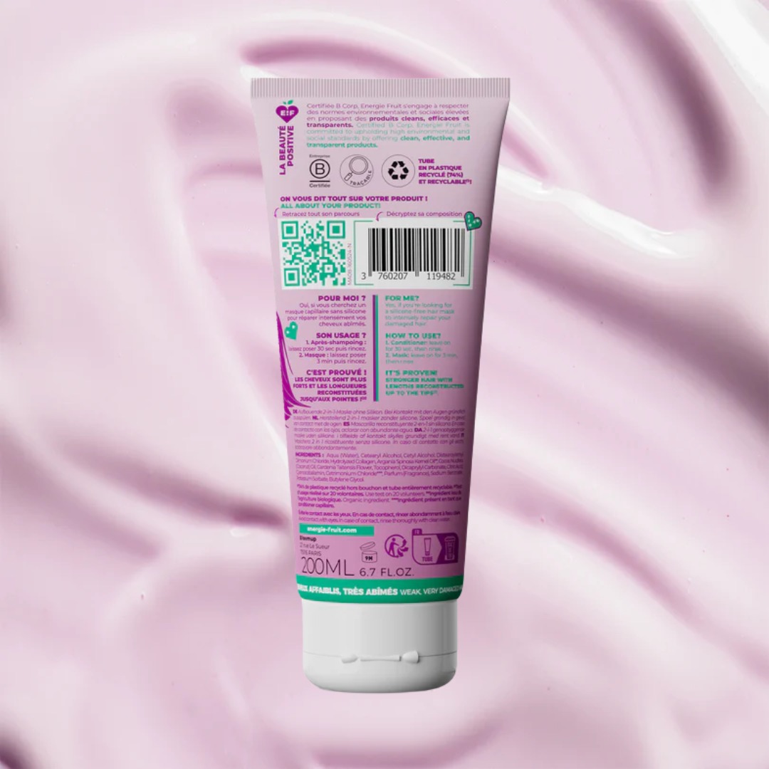 Energie Fruit Repair Collagen 2-in-1 Reconstructive Mask & Conditioner, masca si balsam reparator 2 in 1 pentru par deteriorat 250 ml