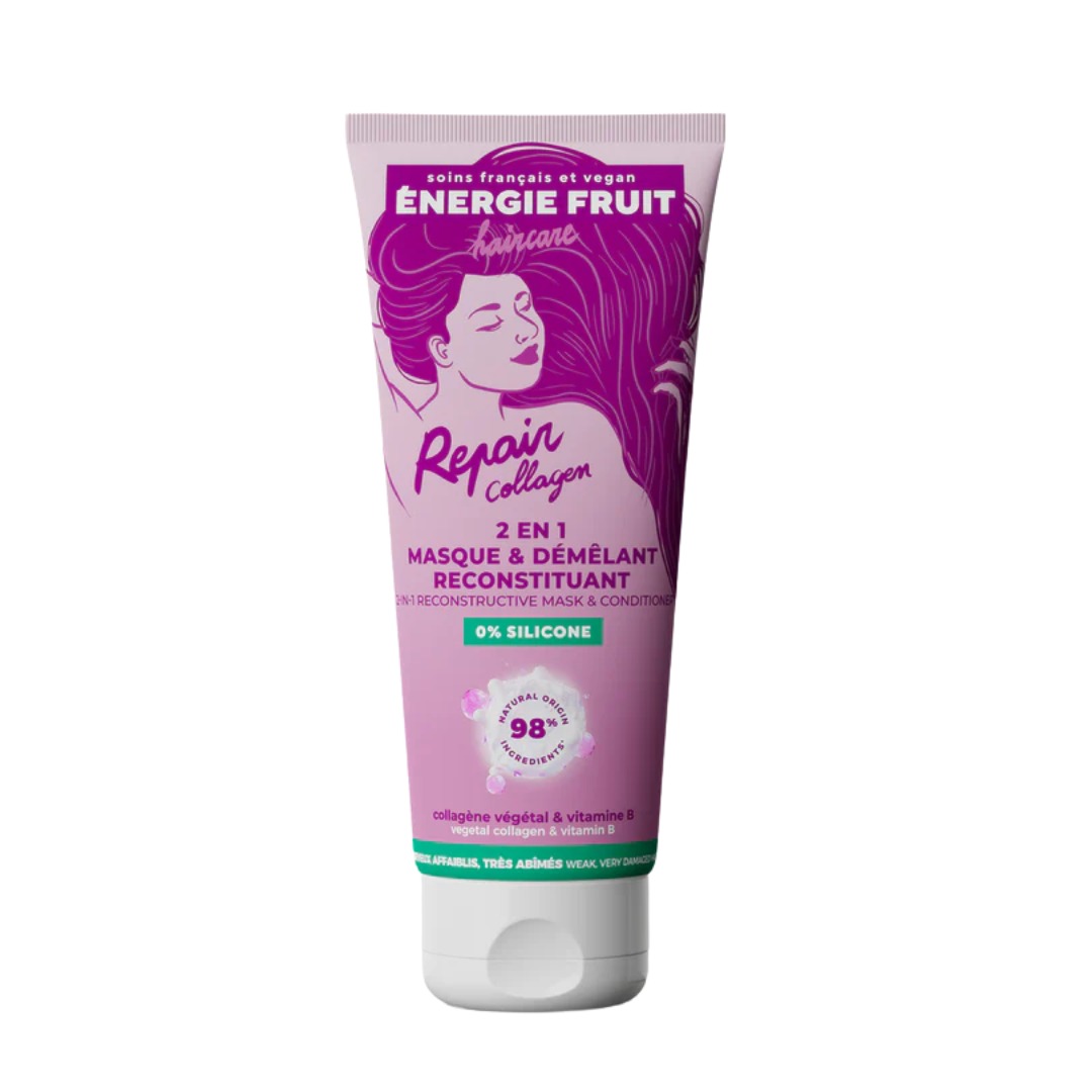 Energie Fruit Repair Collagen 2-in-1 Reconstructive Mask & Conditioner, masca si balsam reparator 2 in 1 pentru par deteriorat 250 ml