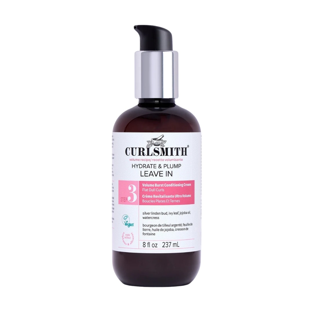 Curlsmith Hydrate & Plump Leave-In, balsam fara clatire pentru volum si hidratare 237 ml