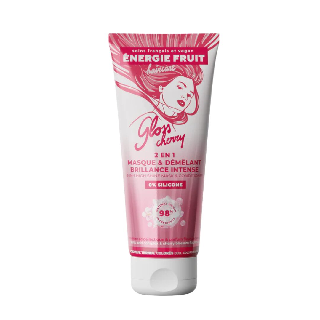 Energie Fruit Gloss Cherry 2-in-1 High Shine Mask & Conditioner, masca si balsam 2 in 1 pentru luciu si protectia culorii 250 ml