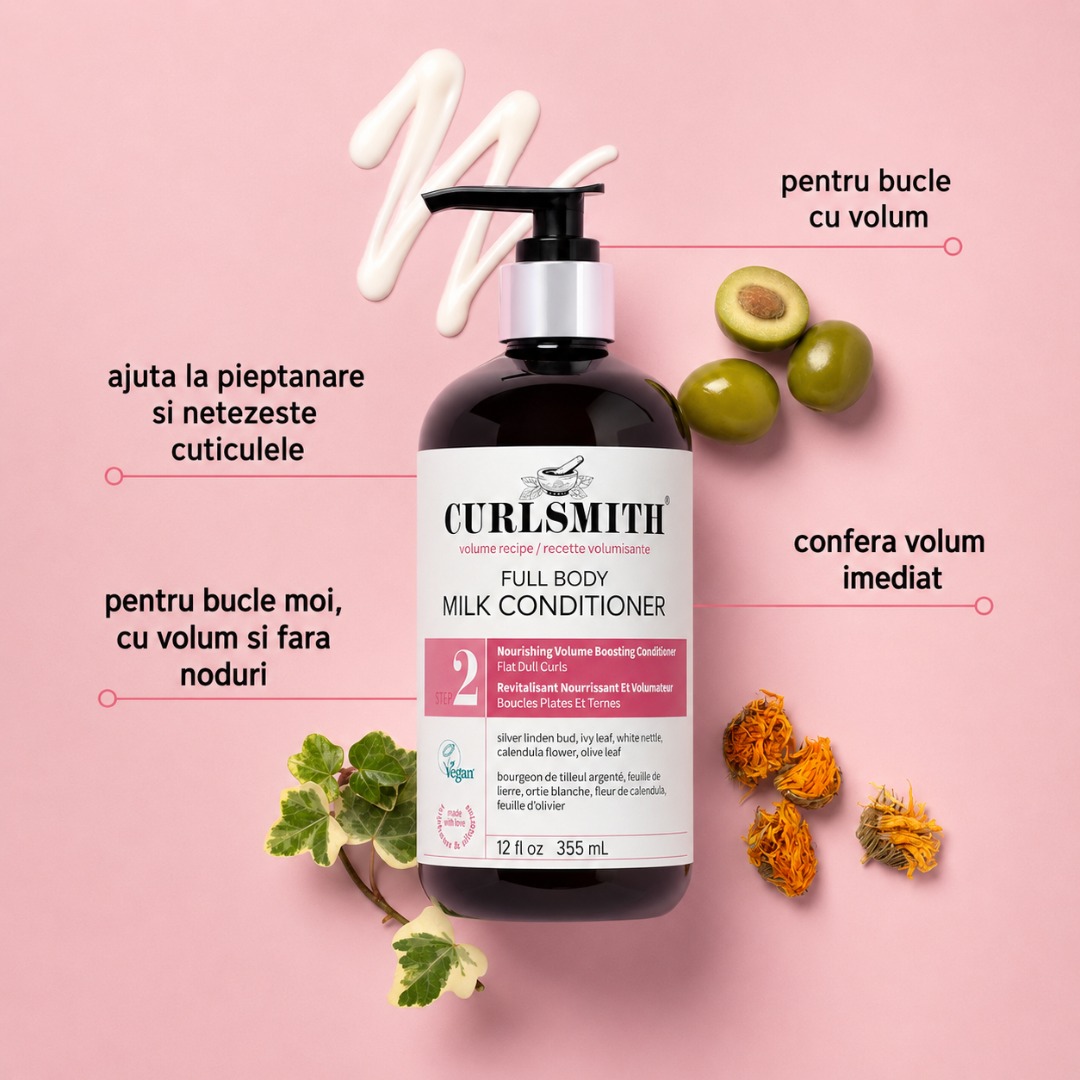 Curlsmith Full Body Milk Conditioner, balsam nutritiv pentru volum 355 ml