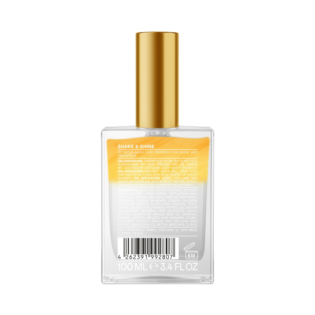Bali Curls Shake & Shine Oil, spray cu infuzie de ulei pentru luciu si control frizz par cret 100 ml