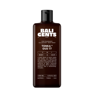 Bali Gents Tonka Oud 77 Body & Hair Wash, gel de dus si sampon 2 in 1 pentru corp si par 200 ml